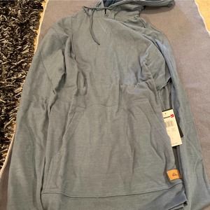 Quicksilver Mens snit hoodie large bluestone